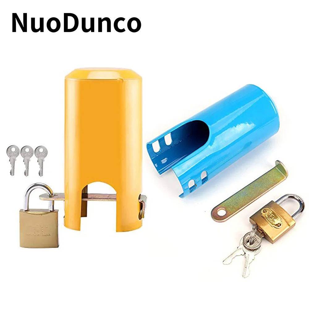 Yellow/Blue Outdoor Faucet Cover Protection Padlock Garden Touch-proof Faucet Lock Anti-Theft Child-Proof Faucet Protection Head