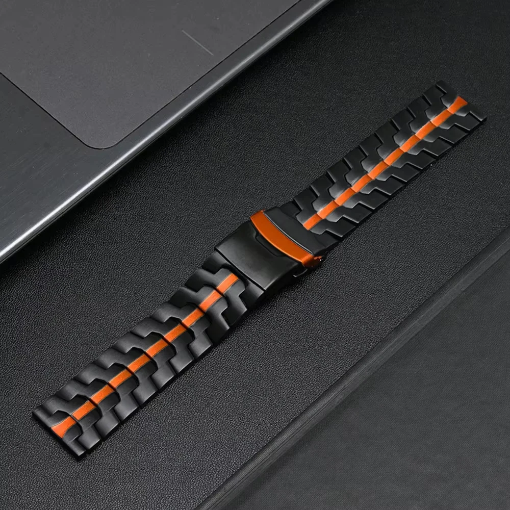 โลหะหรูหรา 22 มม.สําหรับ Xiaomi Redmi นาฬิกา 5 Active/5 Lite/3 Active/3 Lite สแตนเลสพับสายรัดข้อมือ Correa