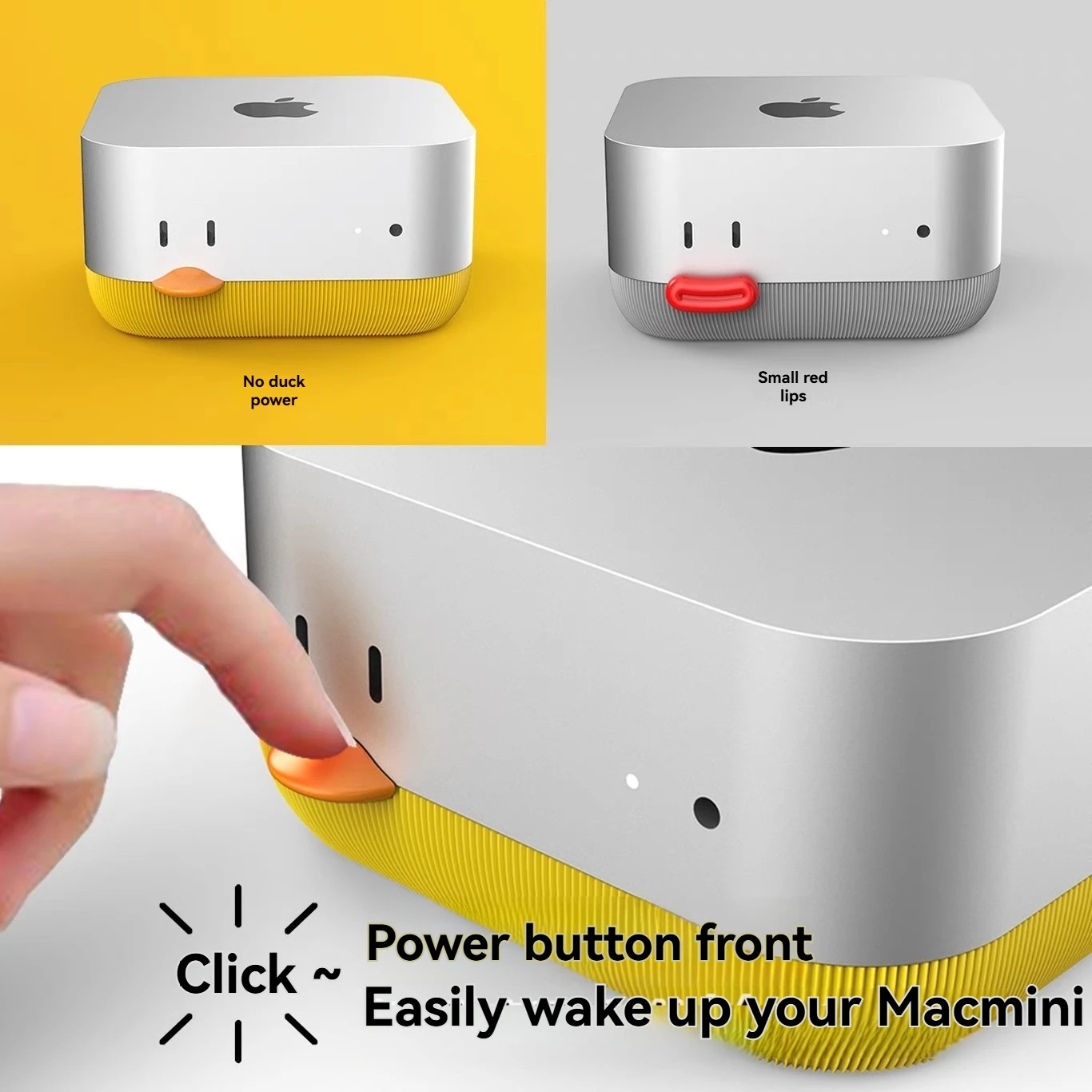 

Базовый кронштейн Macmini M4, кнопка питания для 3D-печати, передняя креативная милая периферия