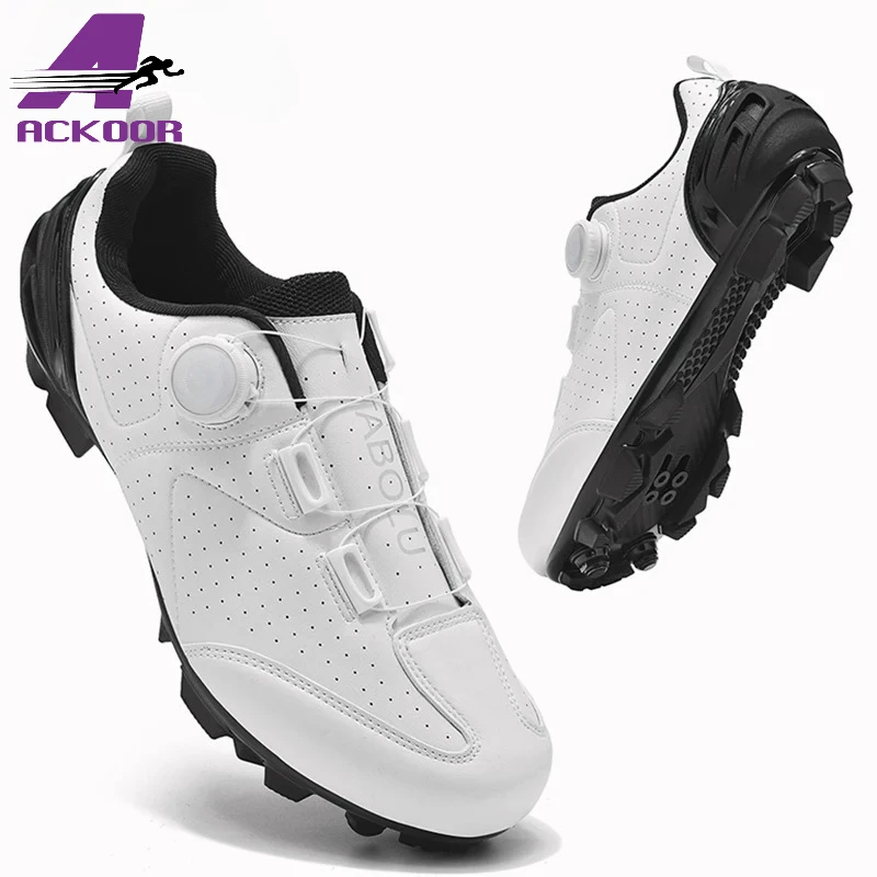 

2025 White Cycling Shoes Mtb MenSelf-Locking Cleat Spd Road Bike Shoes Women Flat Outdoor Train Mountain Bicycle Sneaker T882