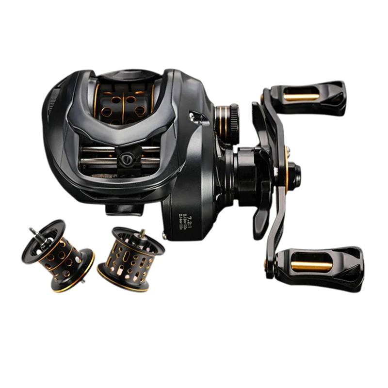 Carrete de pesca con señuelo de copa de doble línea de Metal, sonido de arrastre ultraligero, carrete de pesca con copa de doble línea