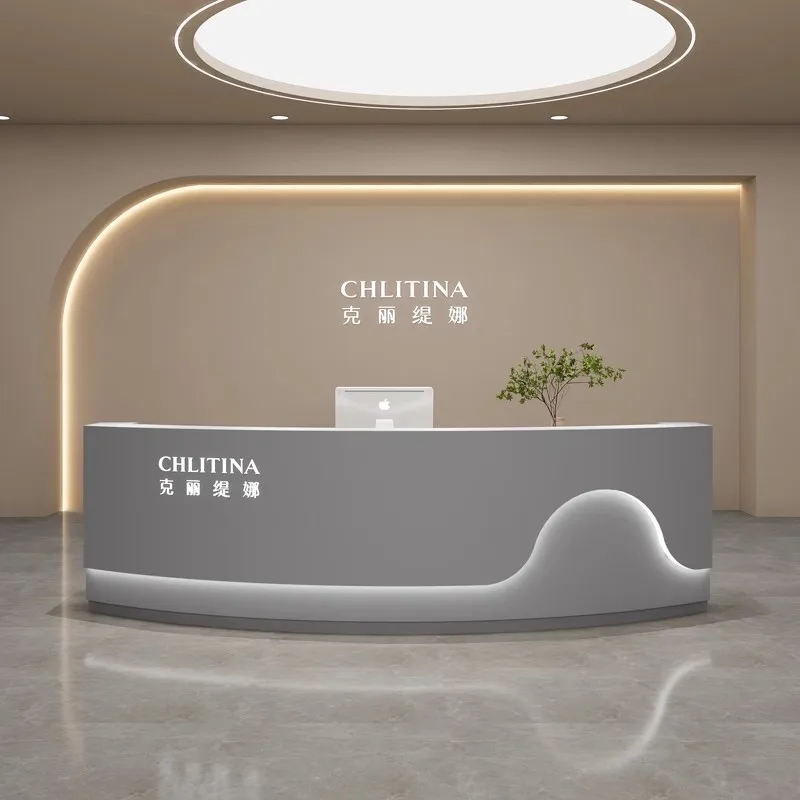 Simplicity Shop Reception Desks Beauty White Executive Liquid Modern Counter Beauty Office Modern Commercial Office Furniture