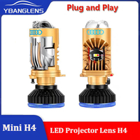 180W Bi LED H4 Headlight Mini Lens Projector 30000LM Auto Lamp High Low Beam Canbus Bulb For Car Motorcycle LHD T8pro