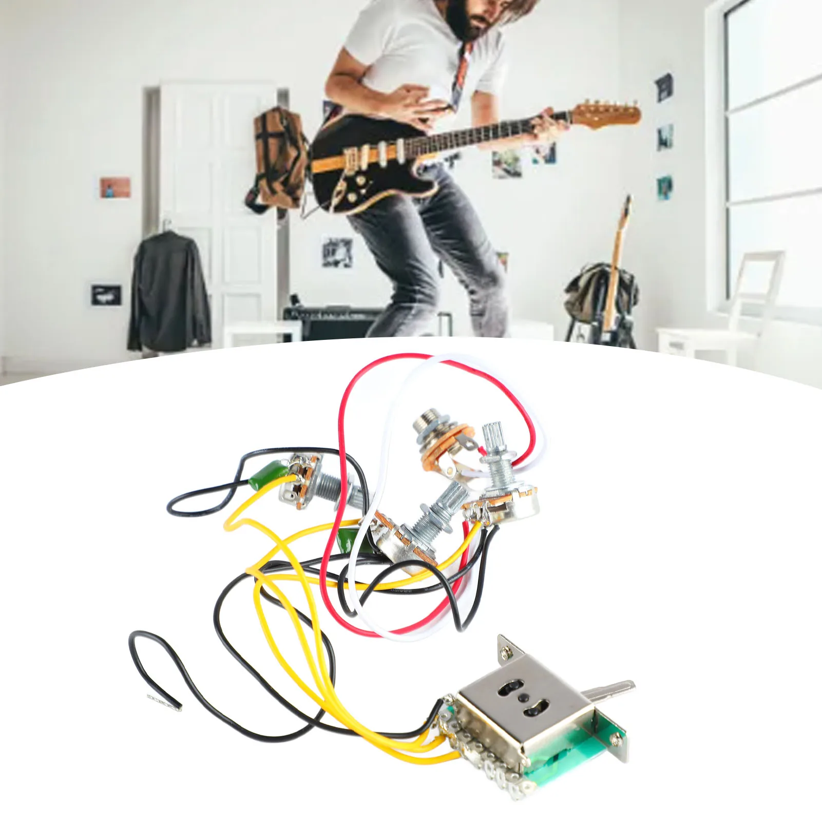 Guitar Volume Control Wiring Guitar Circuit Wiring Accessory 5 Way Jack  Guitar Volume  Control Wiring Harness