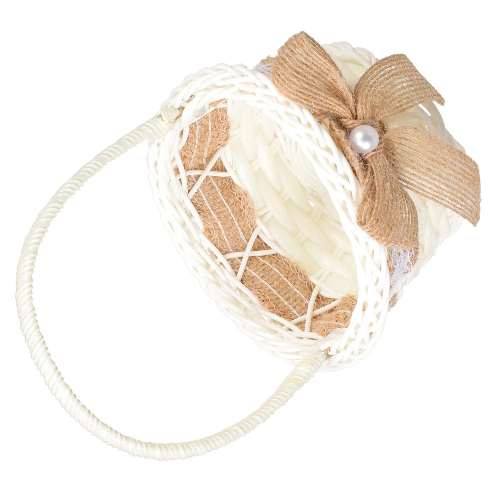 Wedding Flower Basket Lightweight Rustic Elegant Handheld Petal Basket for Wedding Party Gift Storage Container Supplies