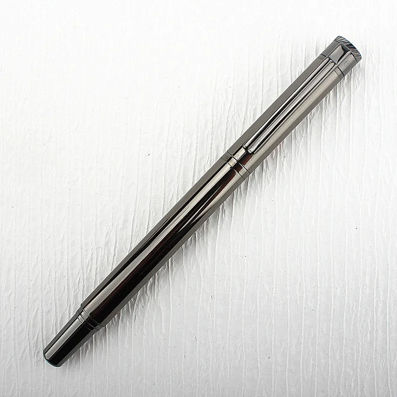 Luxury Quality Fashion Metal Gray Fountain Pen Financial Office Student School Stationery Supplies Ink Pens