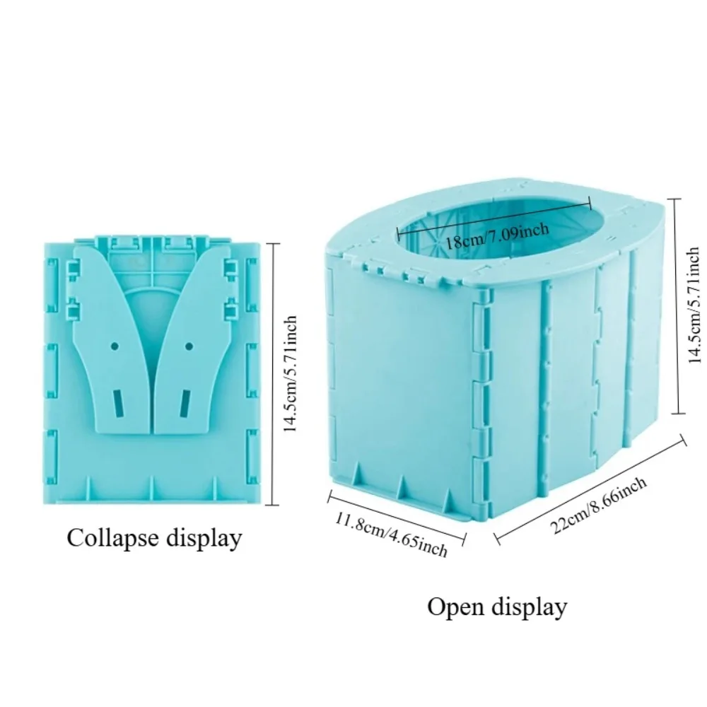 Inodoro plegable Universal para acampar, inodoro de emergencia para coche de Color sólido reutilizable, fácil de usar, soporte de alta carga