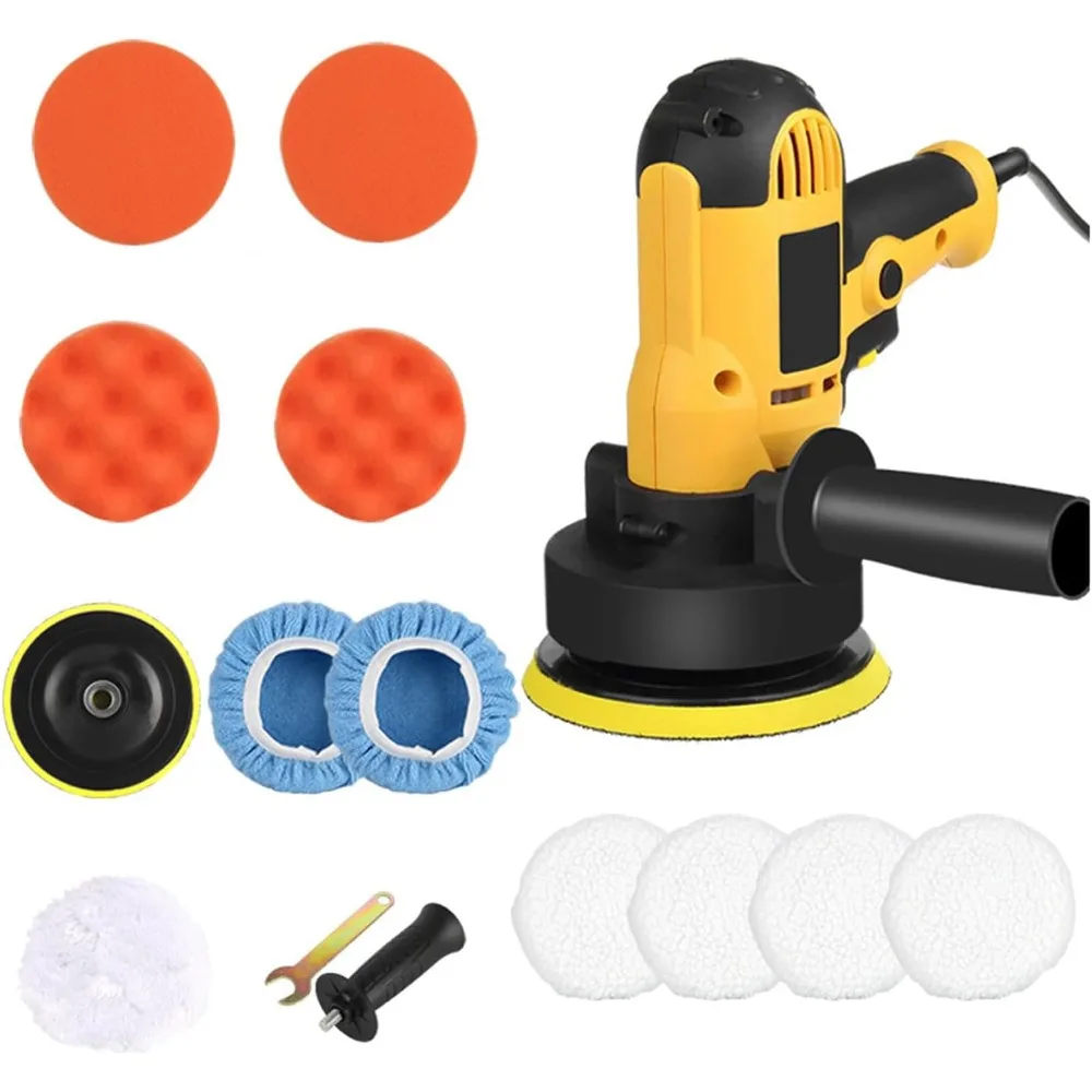 BestAlice-pulidor de búfer para coche eléctrico, pulidor de búfer para coche de 7x8 pulgadas, máquina lijadora orbital de 14 Uds., cambio de velocidad