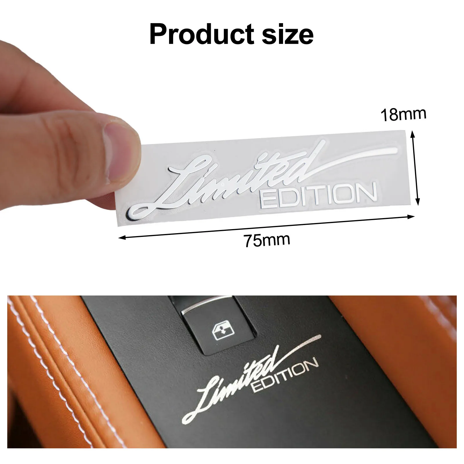 All Models Car Stickers 1.8Cm for X 7.5Cm for custom Image for custom Text Metal Silver DIY Your Own for custom Car.