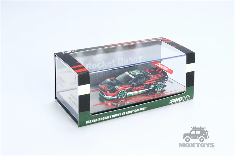 Inno 1:64 Honda NSX (NA1) v2 aero castrol takata  Collection of die-cast alloy car decoration model toys