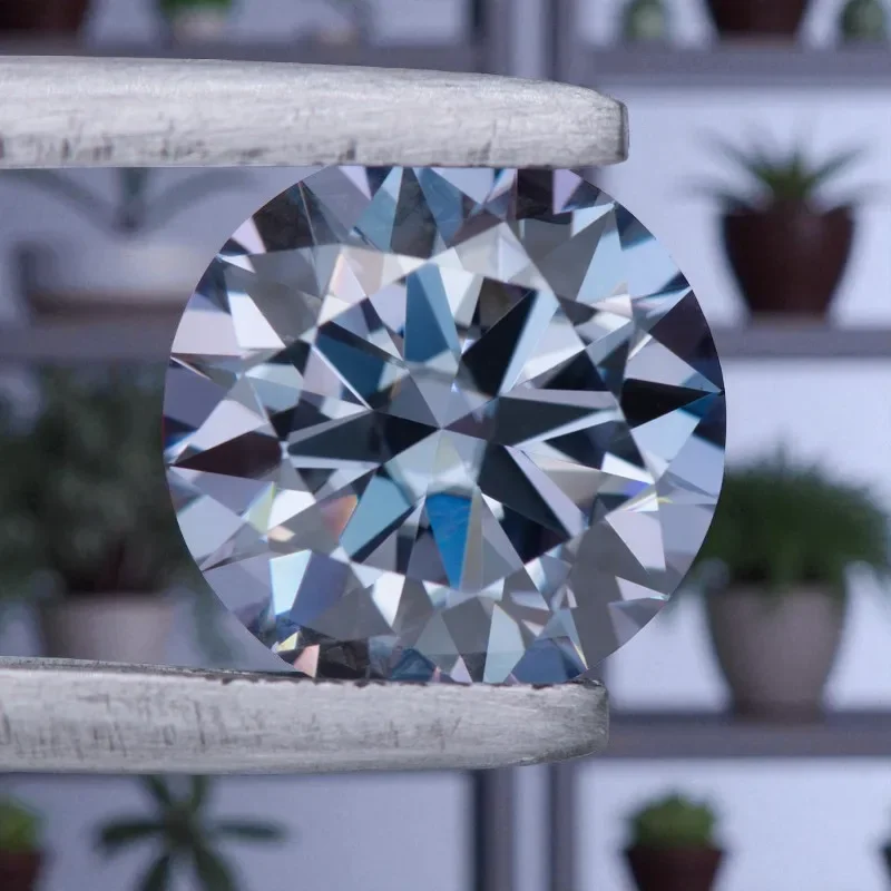 

Round Cut Moissanite Stone Grape Purple Gemstone With Certificate Pass Diamond Tester For Jewelry Making