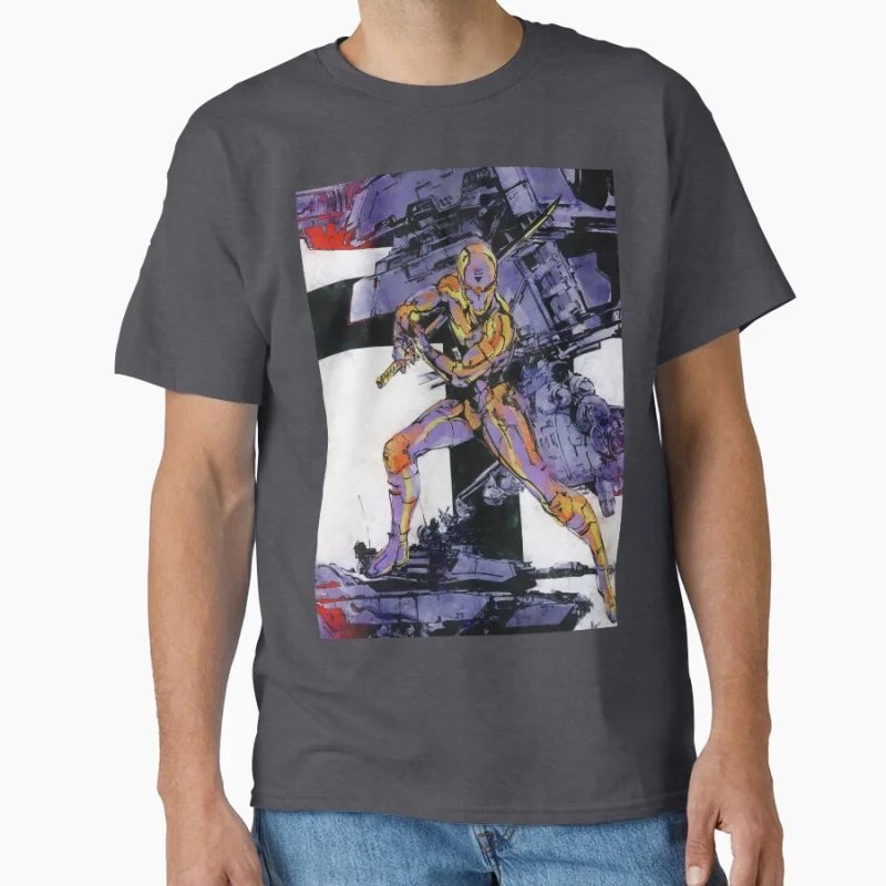 سايبورغ نينجا جراي فوكس 1103 ميتال جير الصلبة كوجيما MGS لعبة فيديو هدية تي شيرت للرجل بلايز كبيرة الحجم ملابس مطبوعة جرافيك #2