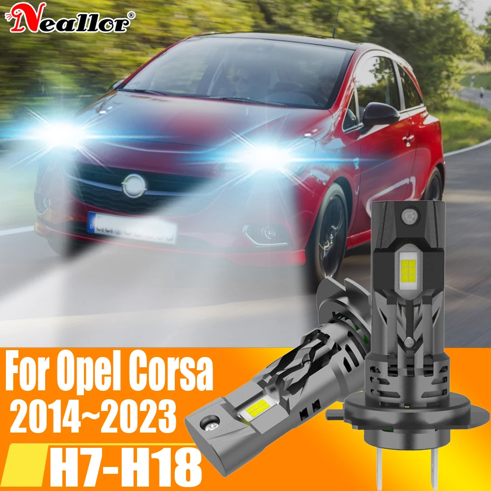 

2 шт., Автомобильные светодиодные лампы H7 Canbus H18 6000K 12 В 55 Вт для Opel Corsa 2014 ~ 2023