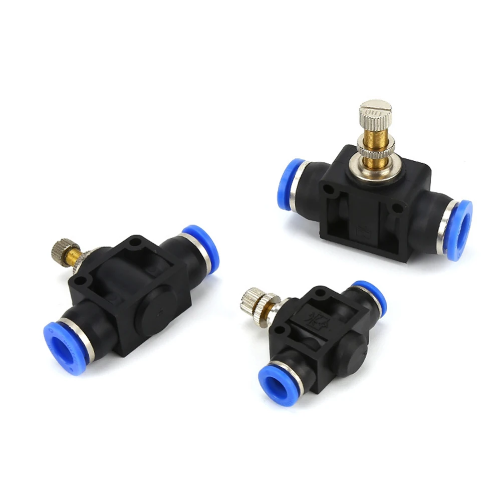 1PC Throttle Valve SA 4/6/8/10/12mm Air Flow Speed Control Valve Tube Water Hose Pneumatic Push In Fittings Quick Connect