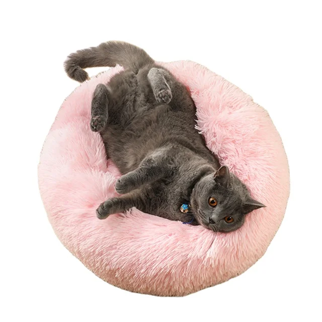 

Pet Round Mattress Deep Sleep Easy Kennel Cat Nest Plush Cat Mattress Small and Medium-sized Dogs Bed