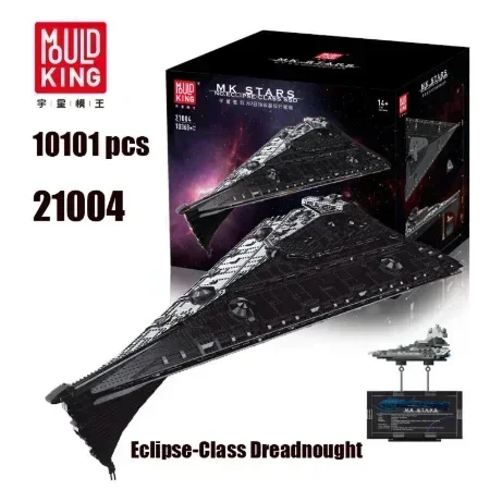 Eclipse-Class Dreadnought Ultimate Millennium Destroyer MOC Building Blocks Model Kit Star Plan MOULD KING 21004 Educational Toy