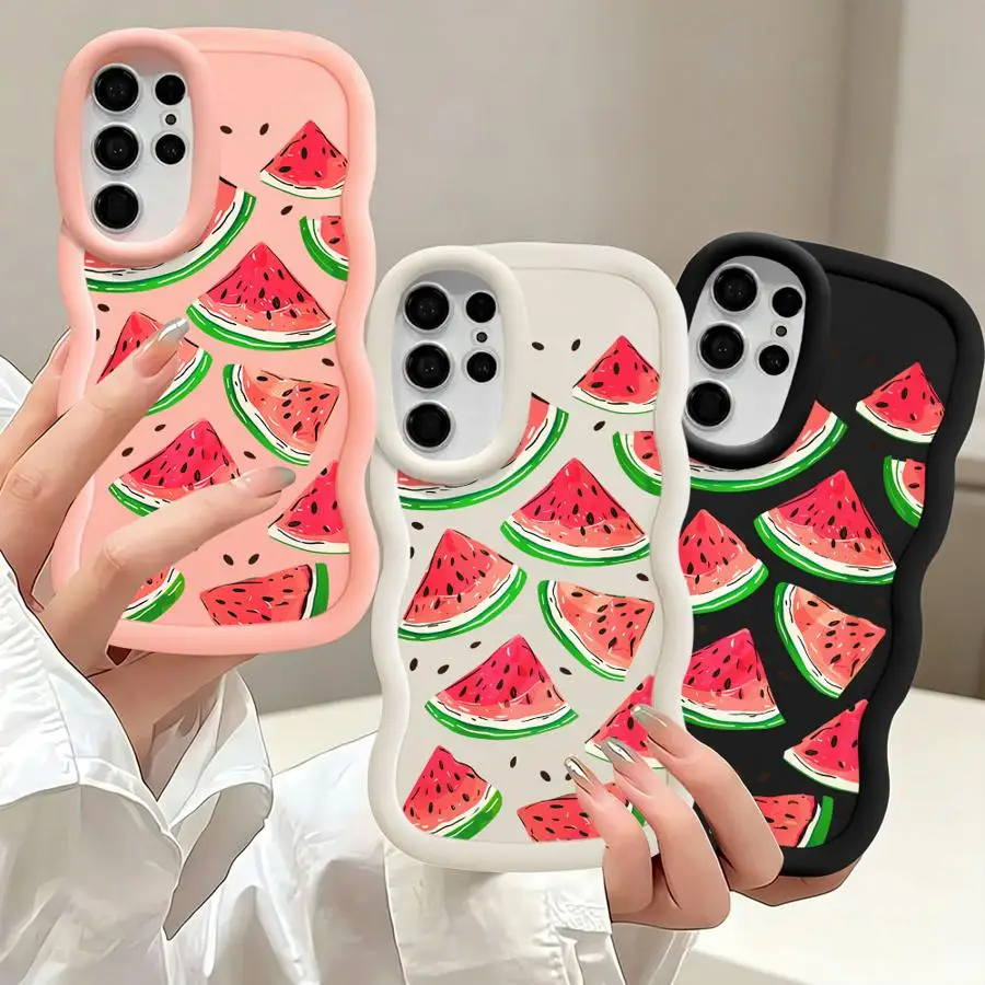 Soft Phone Cover Case for Samsung Galaxy S26 S22 Ultra S23 Plus S25 S24 S21 S25+ S20 FE S24+ Watermelon Slice