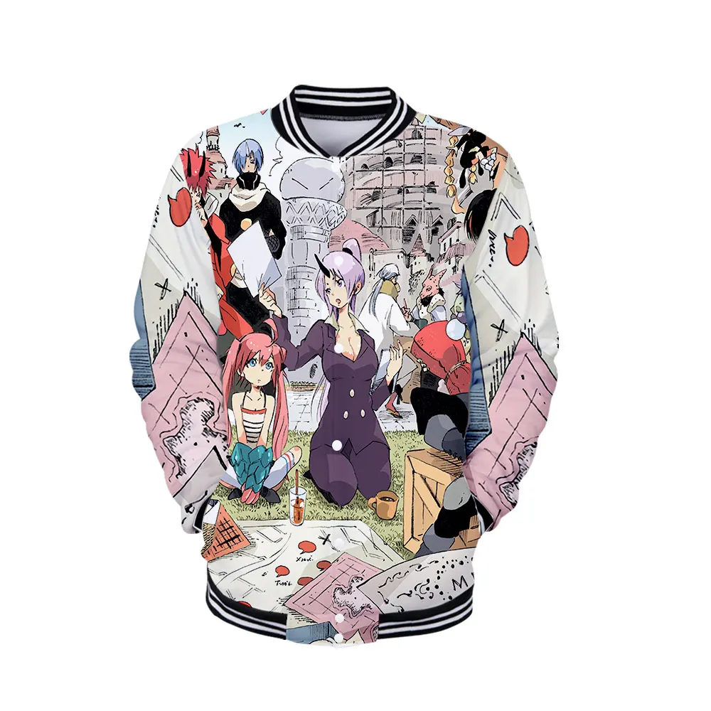 Llianshuo 2022 informazioni sulla mia reincarnazione come una nuova giacca di melma maglione stampa 3D Anime Casual Top maglione in pile primavera autunno uomo