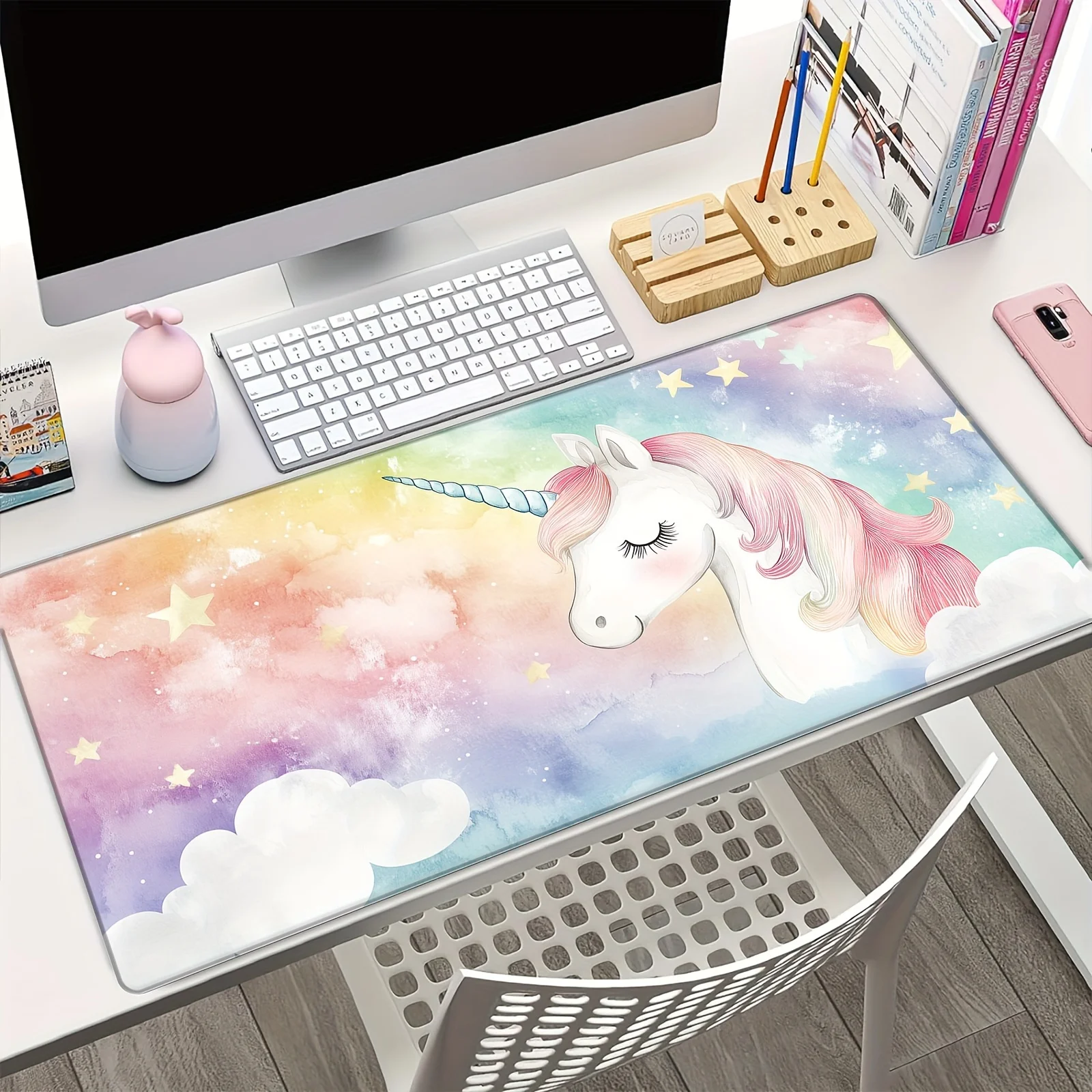 Alas Mouse Anti selip, bantalan Mouse kuda besar, karet Anti selip, alas meja dasar, 90x40x2CM cocok untuk Keyboard dan aksesoris game komputer