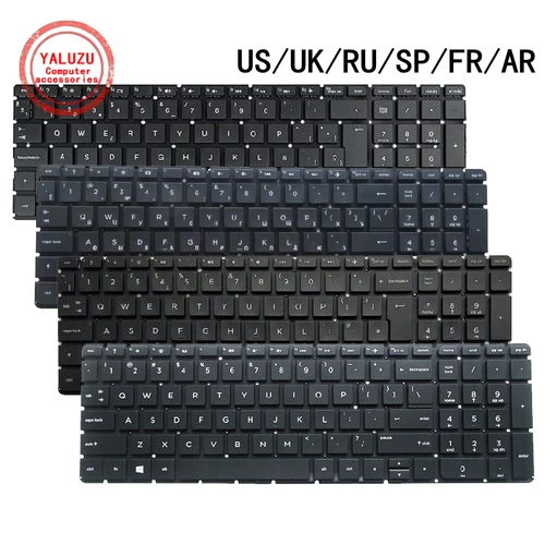 Teclado para ordenador portátil US/UK/RU/SP/FR/AR para HP 15-AC 15-AF 15-AT 15-AY 15-AJ 15-BA 15-BN 15G-AD 17-X TPN-C125 C126 W121 250 255 256 G4