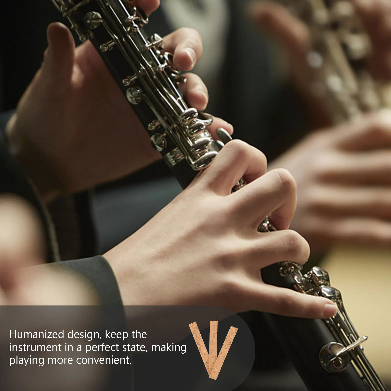 

3Pcs Clarinet Neck Joint Cork Sheet Premium Tone Hole Pads Smooth Non Slip Surface Easy Installation Comfort Grip