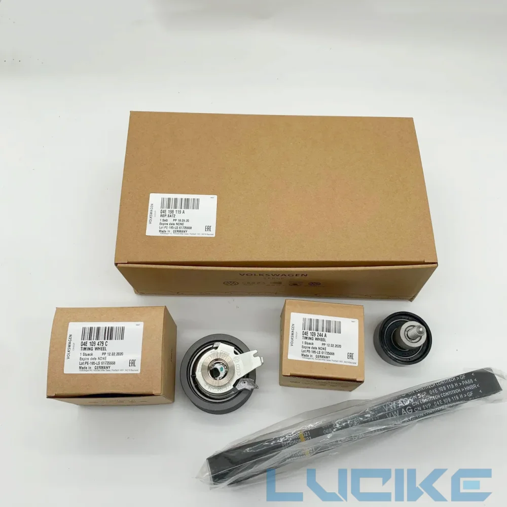 

NEW Genuine 04C109244 D Timing Set Belt Sprocket Timing Belt Repair Kit 04E 109 479 A / 04E109479A / 04E 109 119 F / 04E109119F