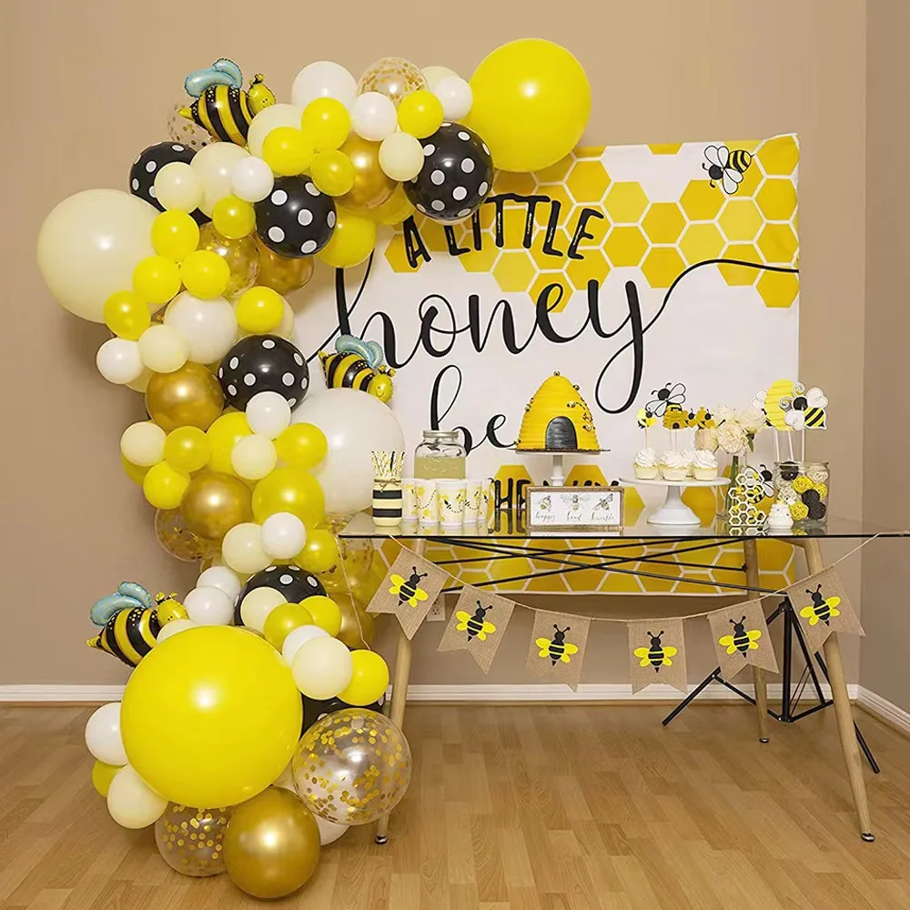 Bee Theme Party Balloon Set Irregular Balloon Chain Children's Birthday Decoration Arrangement Latex Balloon Supplies