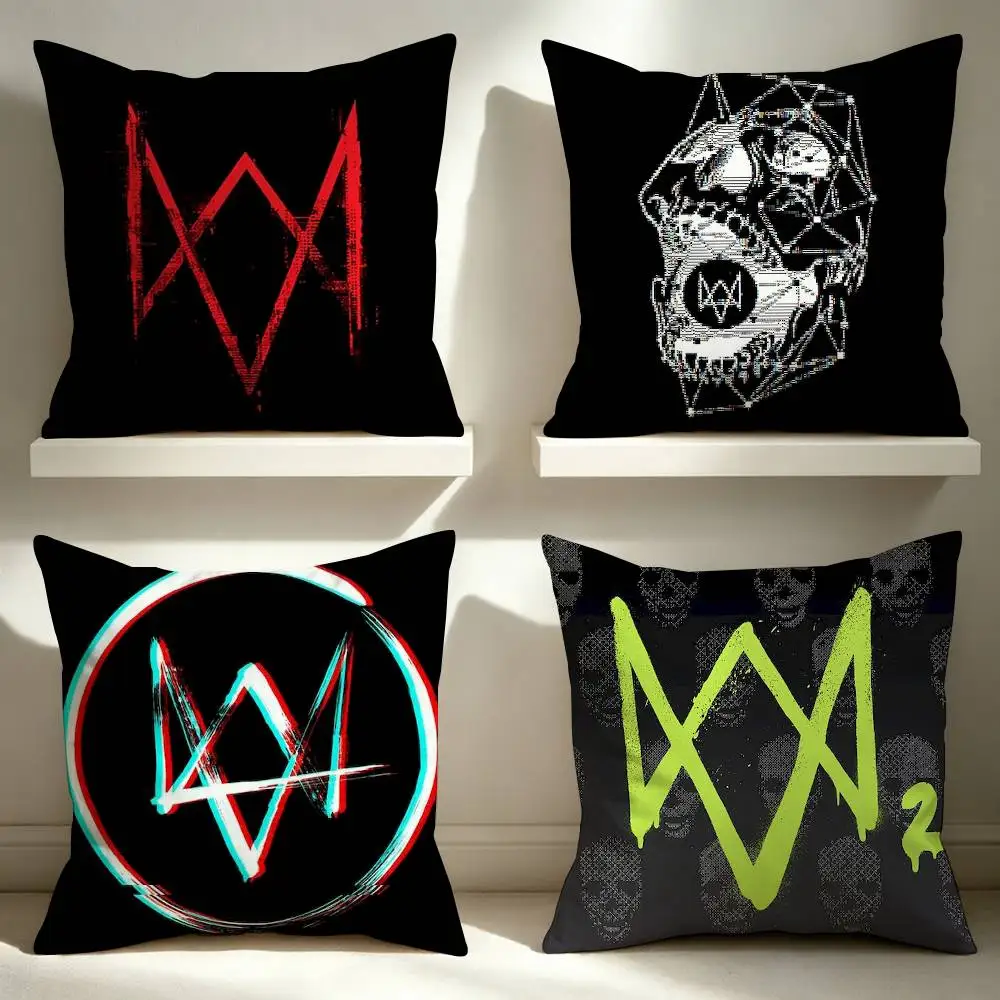 Game Watch Dogs 2 D-Dedsec  Square Pillow Case Multi Sizes For Car Home Bedroom Decor Custom Valentine Gifts