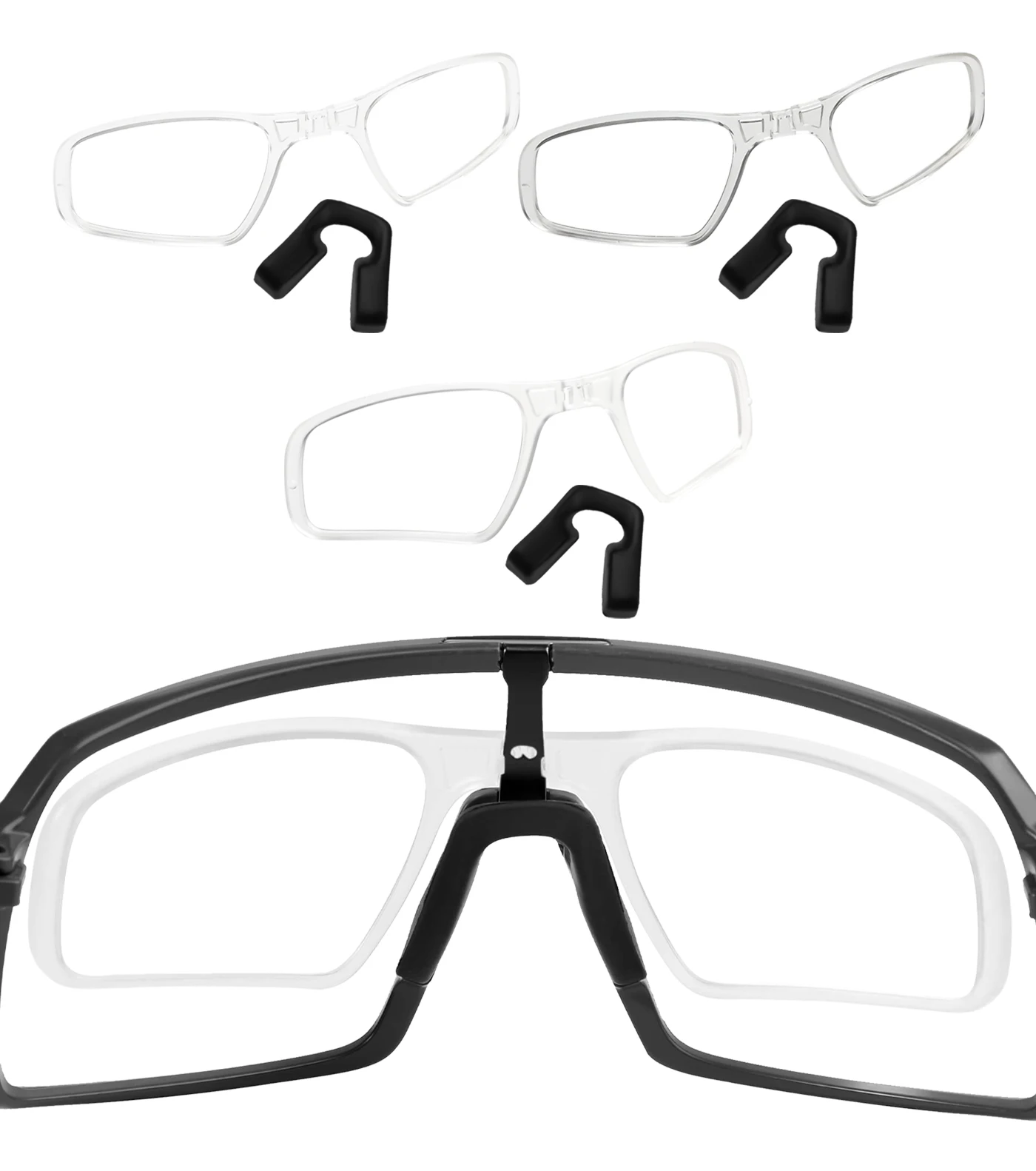 Insert Clip-On RX Adaptor Lens Carrier & Large Nosepad for Oakley Sutro OO9406 OO9406A OO9462 OO9463 OO9463A OO9465 OO9496