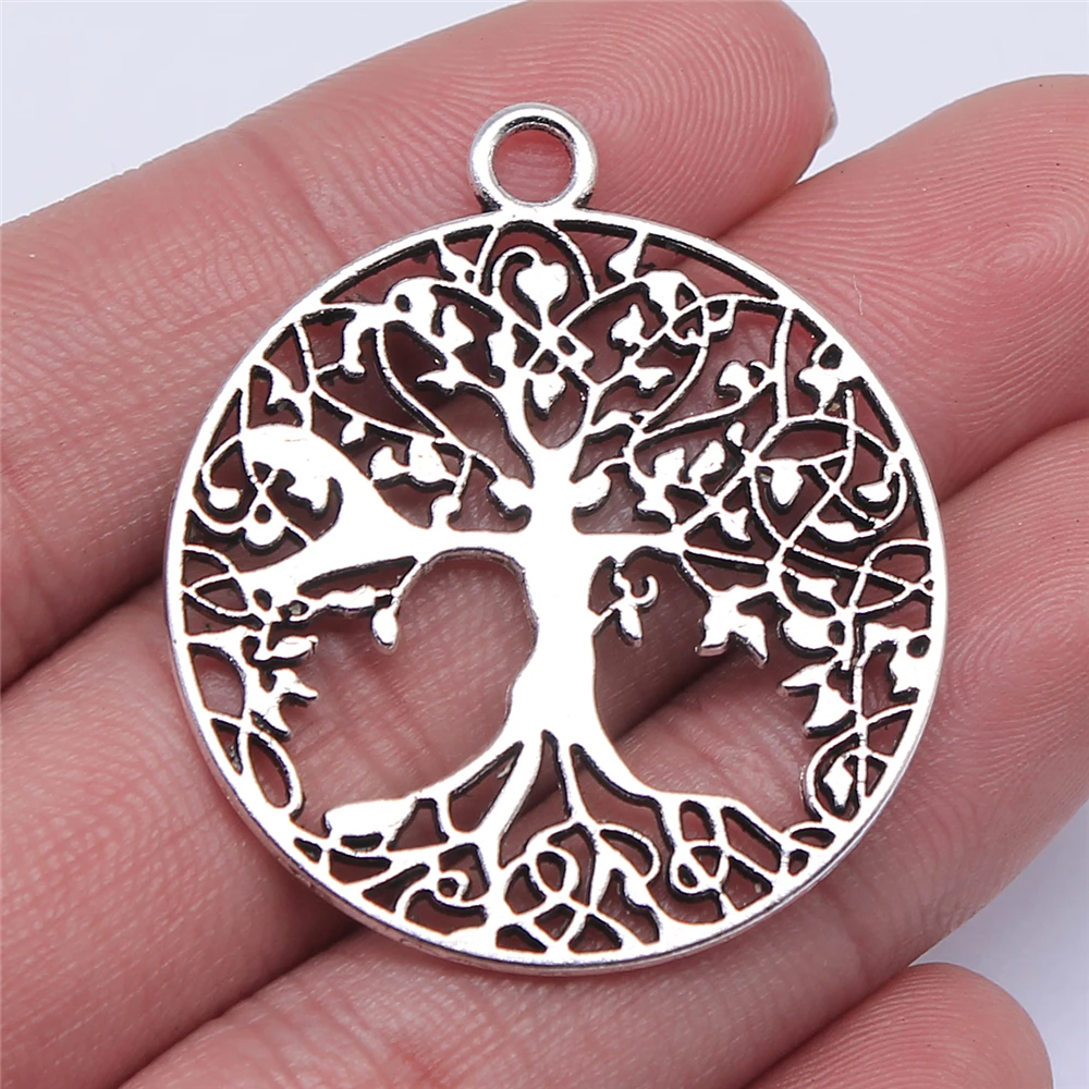 WYSIWYG 2pcs 40x35mm Tree Of Life Charm Pendants For Jewelry Making Tree Of Life Pendants Charm