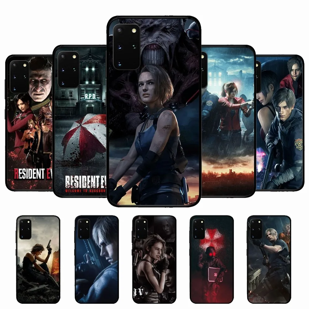 R-resident Game E-evil Phone Case Silicone PC+TPU For Samsung S10 20 30 22 23 24 Plus Lite Ultra Cover