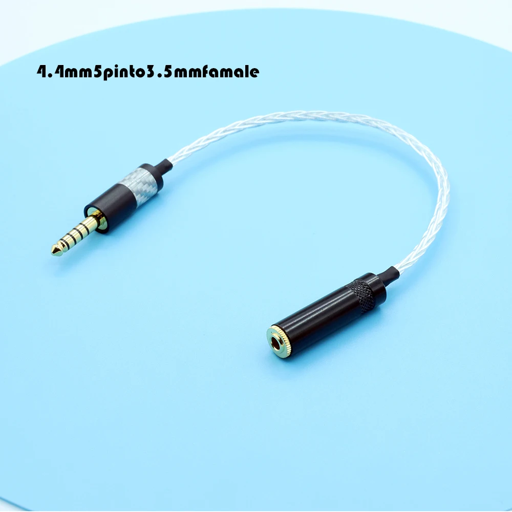 HIFI 4.4MM Balanced Headphone Adapter Audio Cable 4.4 to 3.5mm Female 3.5mm Female to 4.4mm Male HIfi Music