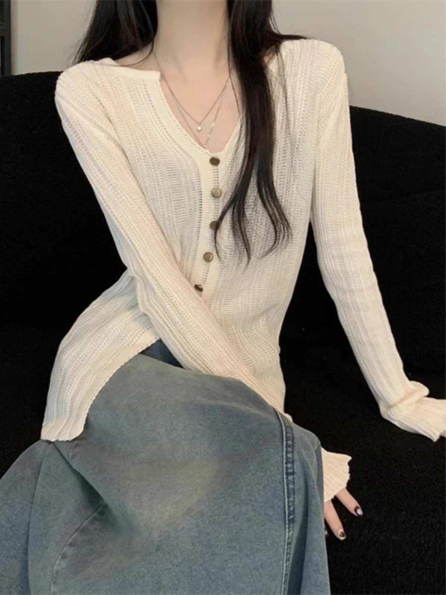 Sweaters Jumpers Cardigans Womens Funky Merino Blend Gold Button Slim Fit Colorful Lurex Elegant Sophisticated Professional Sexy