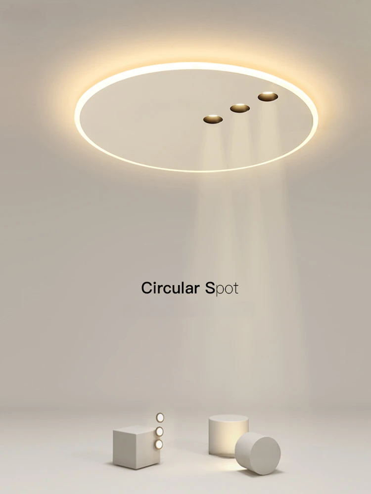 Nordic Round Dimming Led Ceiling Lamp Living Room Balcony Bedroom Minimalism LED Ceiling Lights with Spotlight