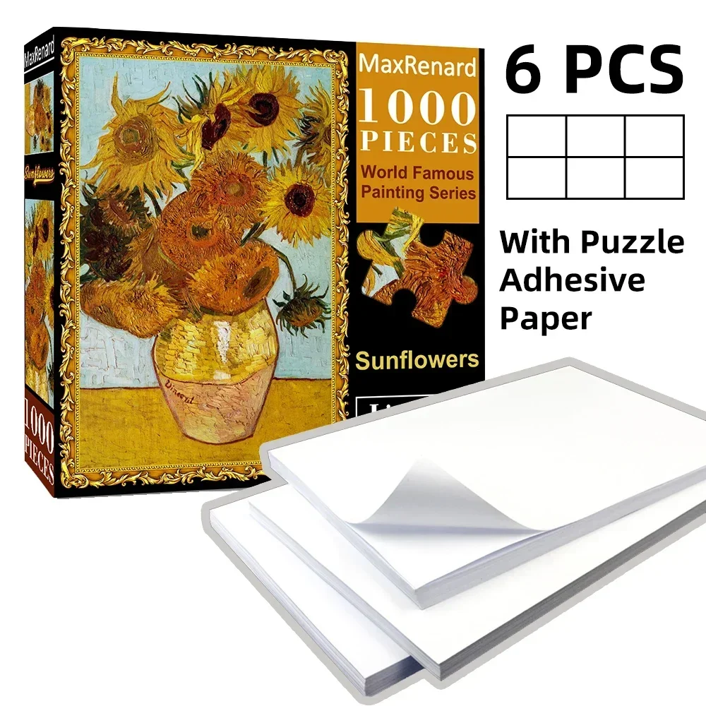 MaxRenard Puzzle 1000 Pieces for Adult Puzzle Jigsaw With Adhesive Paper 49*68cm Assembling Paper Art Puzzles Toys Holiday Gifts