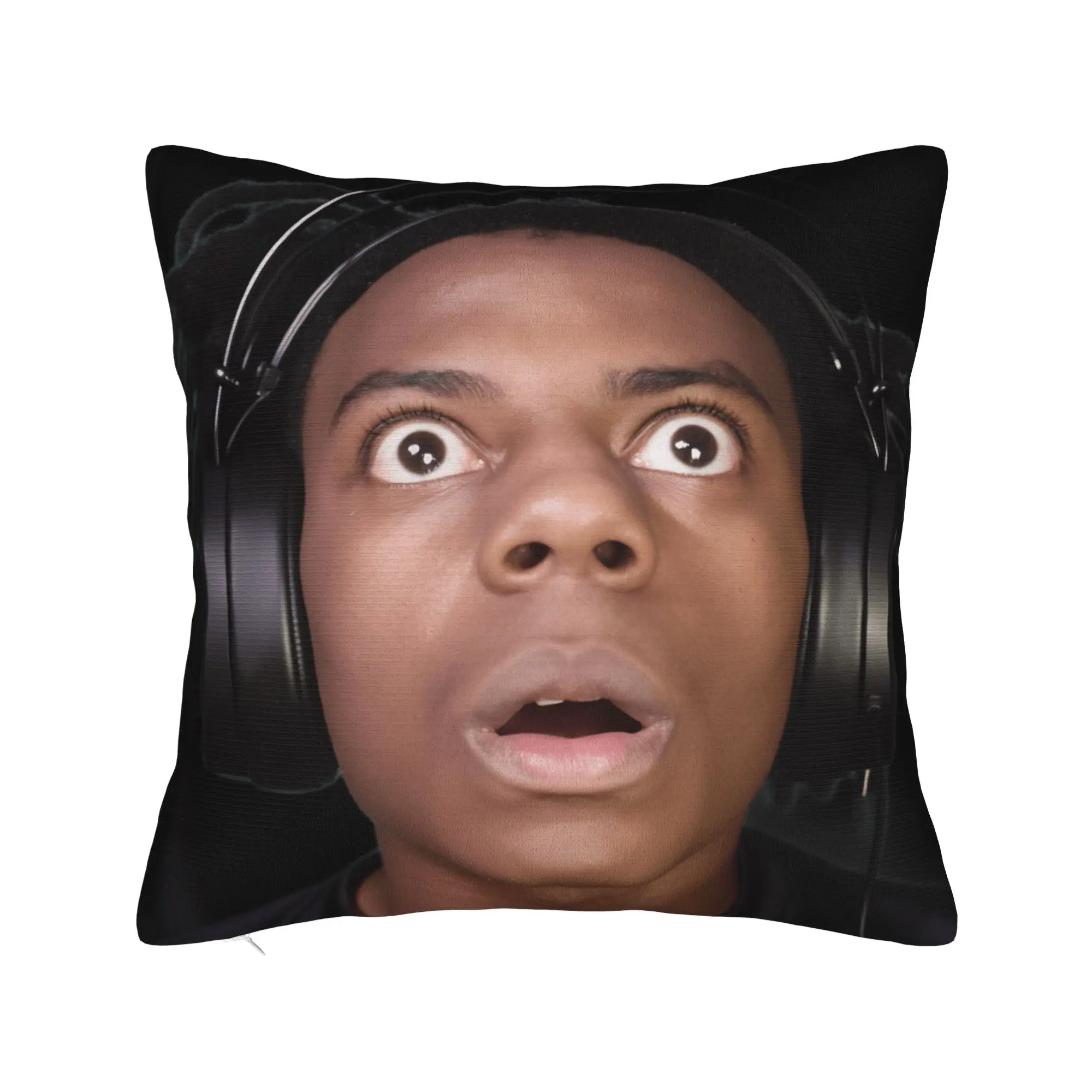 Pillow Case Funny Anchor iShowSpeed Reaction Meme Soft  Pillow Cover For Sofa Home Decoration Cute Funny Pillowcases
