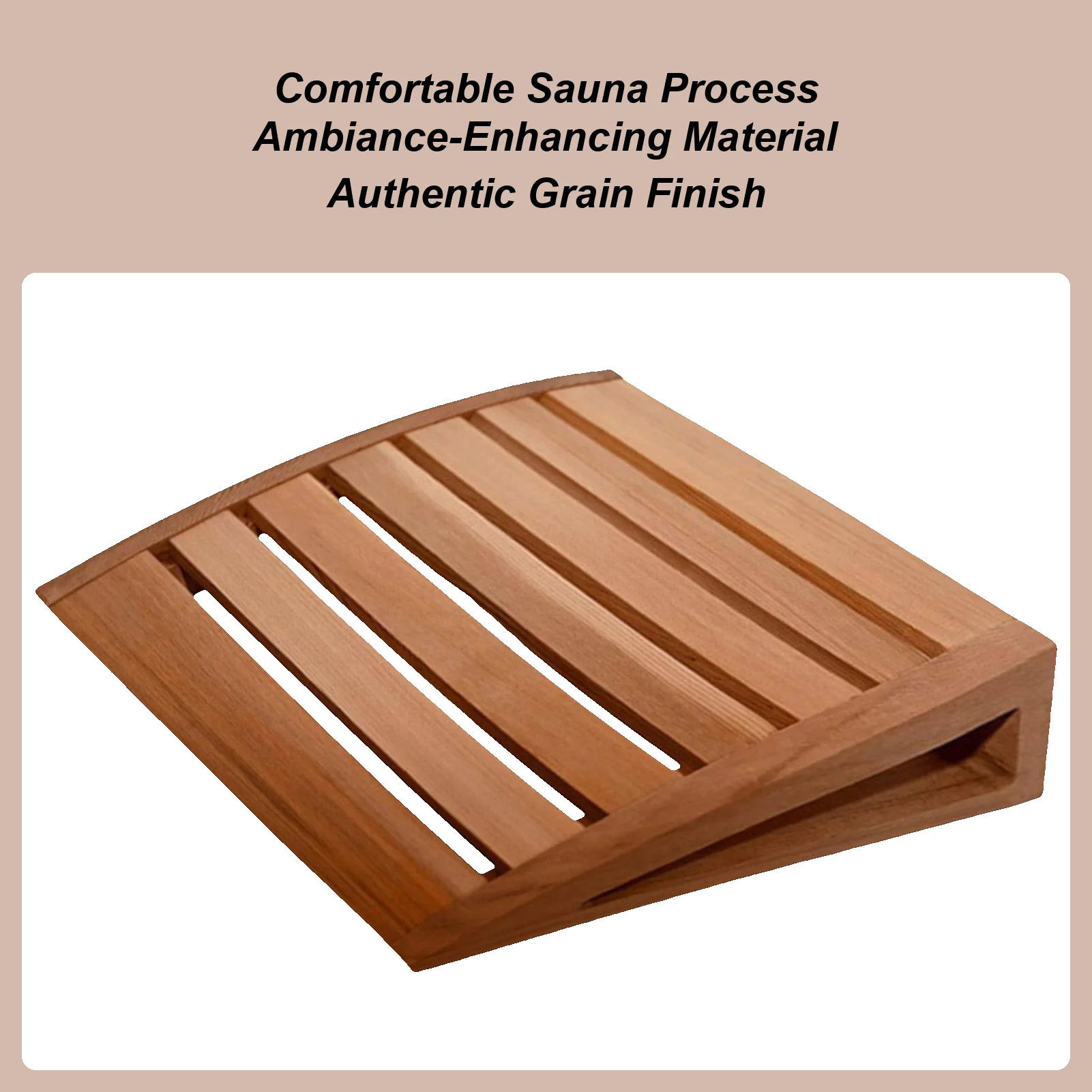 

Sauna Pillow Natural Wooden Non-slip Ergonomic Sauna Headrest Back Cushion For Home Room Commercial Resting Relaxing Relieving