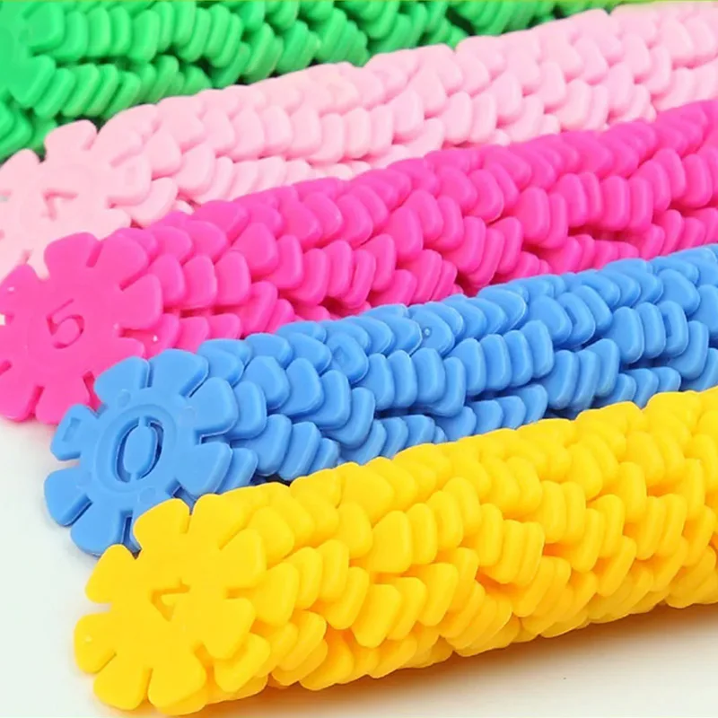 60 ~ 200 قطعة اللبنات المتشابكة ندفة الثلج للعب الإبداعي الملونة الوالدين والطفل الأطفال التعليم المبكر اللعب الهدايا TMZ #5