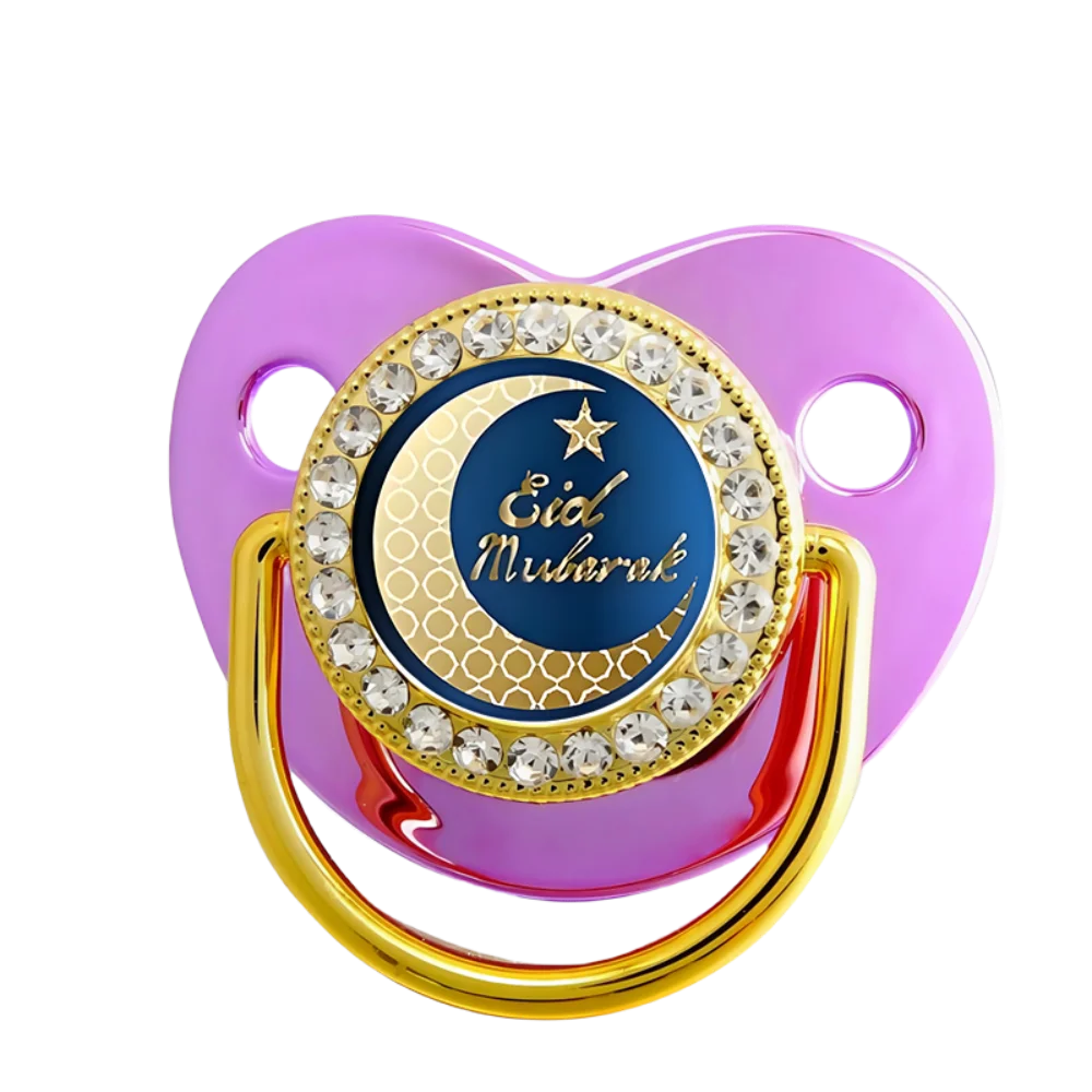 Muslim Print Newborn Pacifier Baby Teething Nipple Silicone Soother BPA Free Eid Gift Hot Sale Infant Chew Toy Newborn Gift Cute