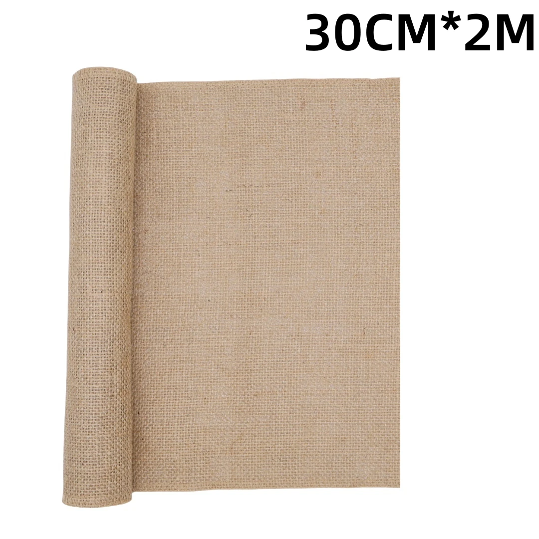 2M Natürliche Jute-Stoffrolle, 13 Breiten 2,5-35cm, Juteband für Tischläufer, Hochzeitsfeier, DIY-Heimwerkerarbeiten – Detail 20
