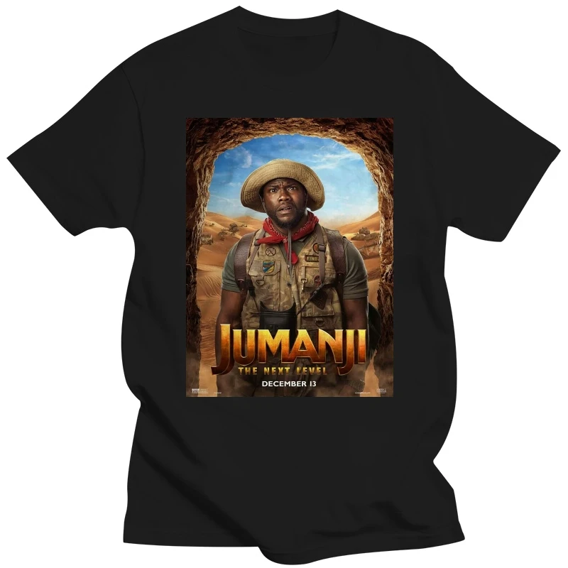 Jumanji The Next Level Kevin Hart T-Shirt men Hip Hop 100% Cotton Streetwear Tee Shirt