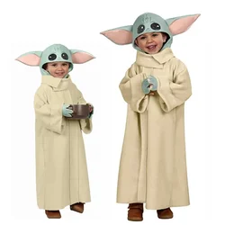 Hot Baby Boys Girls Y-Yoda-Robe Cosplay Costume Y-Yoda-Grugo Children Coverall Christmas Halloween Party Party Dress Up Gift