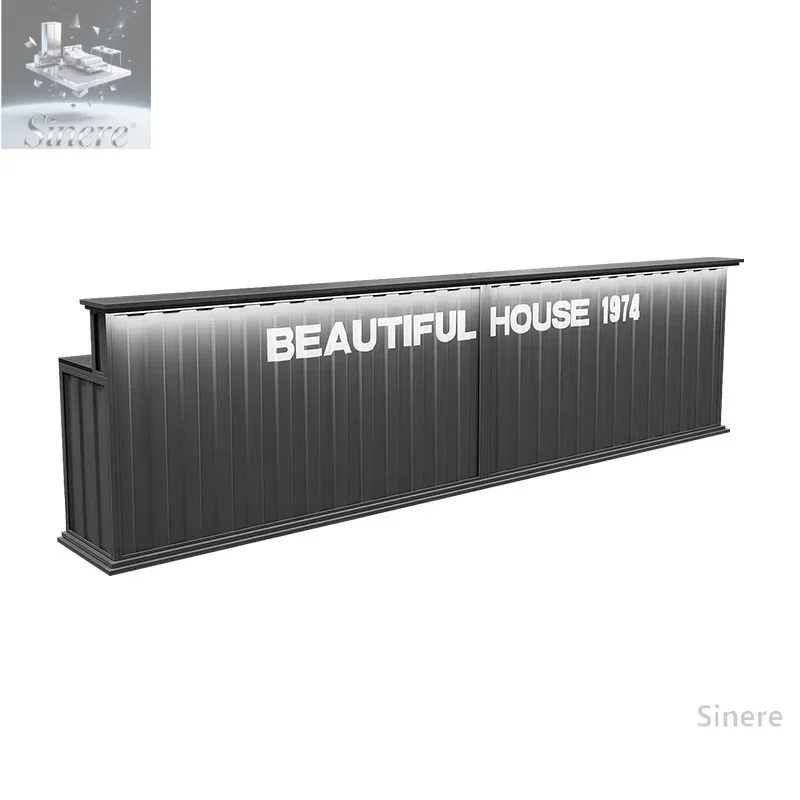 

Industrial wind checkout page Bar coffee Milk tea shop BBQ gym Reception desk Bar customization