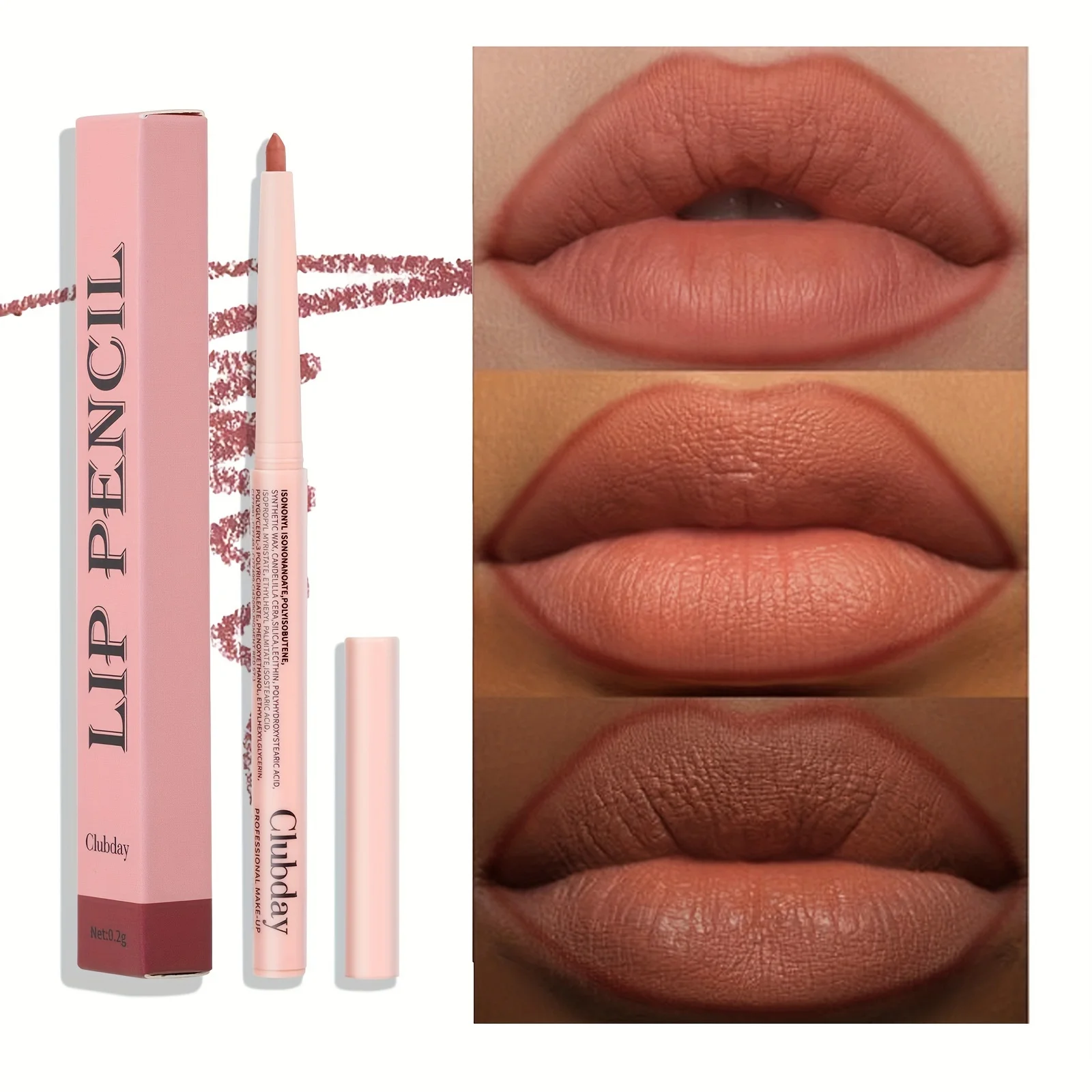 6 Colors Lip Liner Pencil Matte Waterproof Non-Stick Cup Lipstick Long Lasting Sexy Red Brown Lip Liner Makeup Lip Contouring