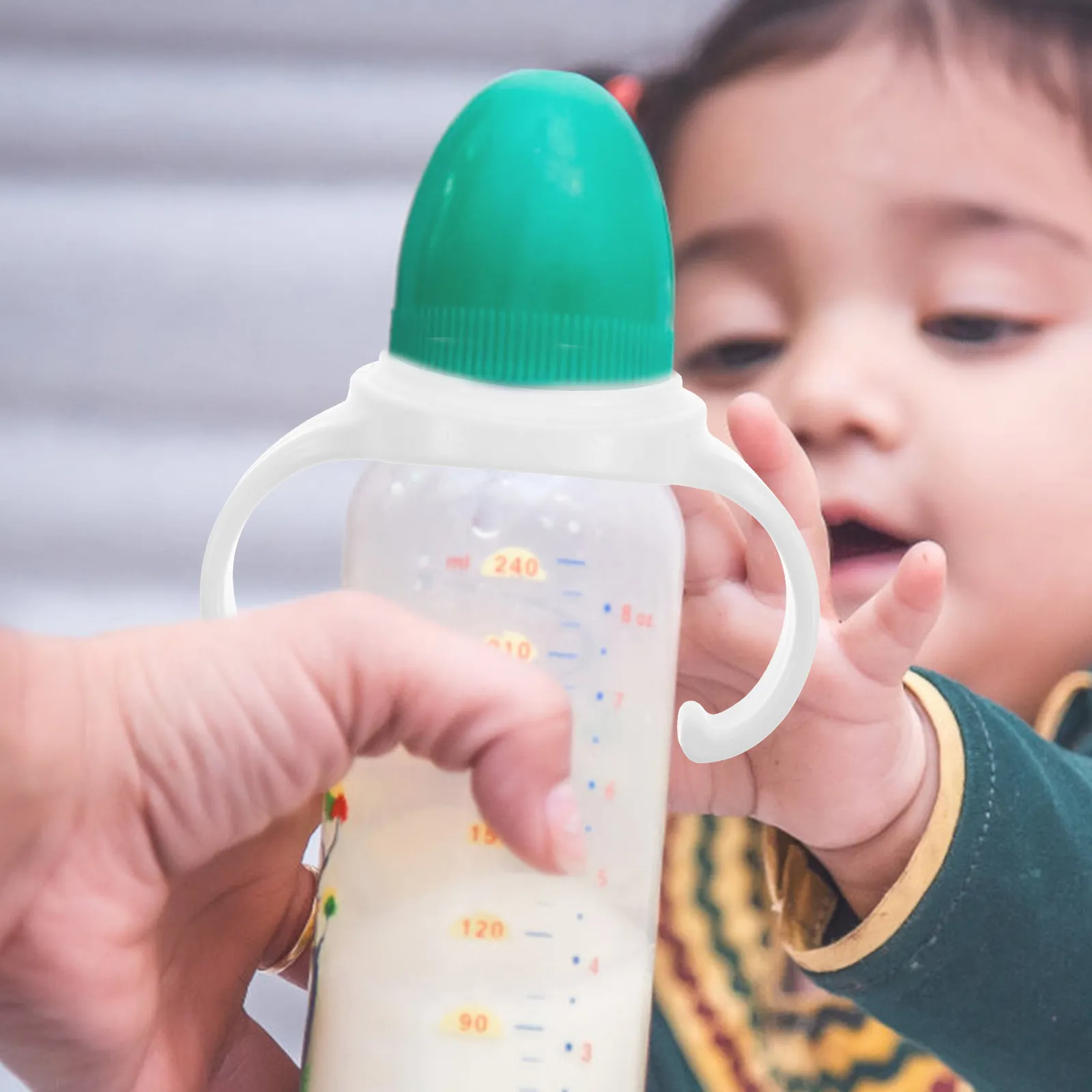 

2 шт. Эргономичные термостойкие силиконовые ручки для бутылочек, аксессуары для кормления младенцев, безопасные и удобные