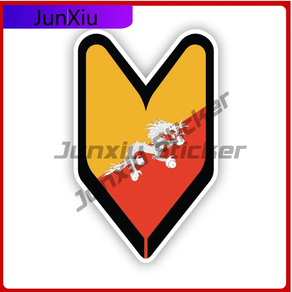 

Bhutanese Driver Badge Weather Resistant Waterproof Vintage For Motorcycle Truck Car Window Easy To Remove Removable Decoration