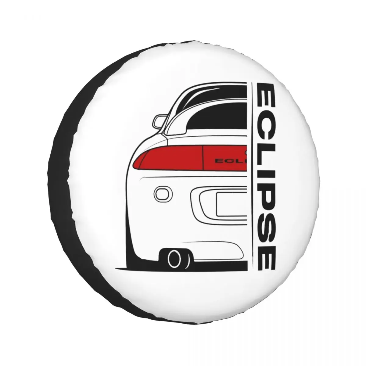 

Custom Eclipse 2G DSM Red Spare Tire Cover for Jeep SUV RV 4WD Vehicle 4x4 Wheel Protector Covers 14" 15" 16" 17" Inch