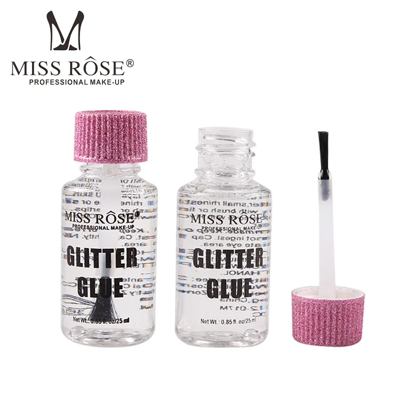 MISS ROSE Face & Body Fix Gel Loose Eyeshadow Primer Glue Makeup Glitter Eye Shadow Powder Quick Drying Base Glue io 0.85oz/25ml