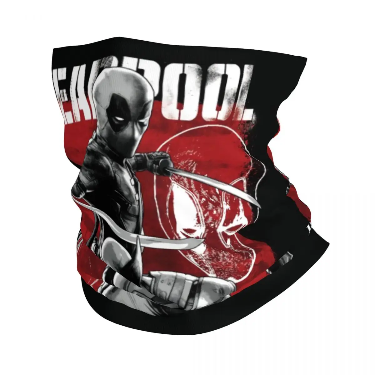 Custom Deadpool Wolverine Anime Bandana Neck Warmer Women Men Winter Ski Tube Scarf Gaiter Face Cover