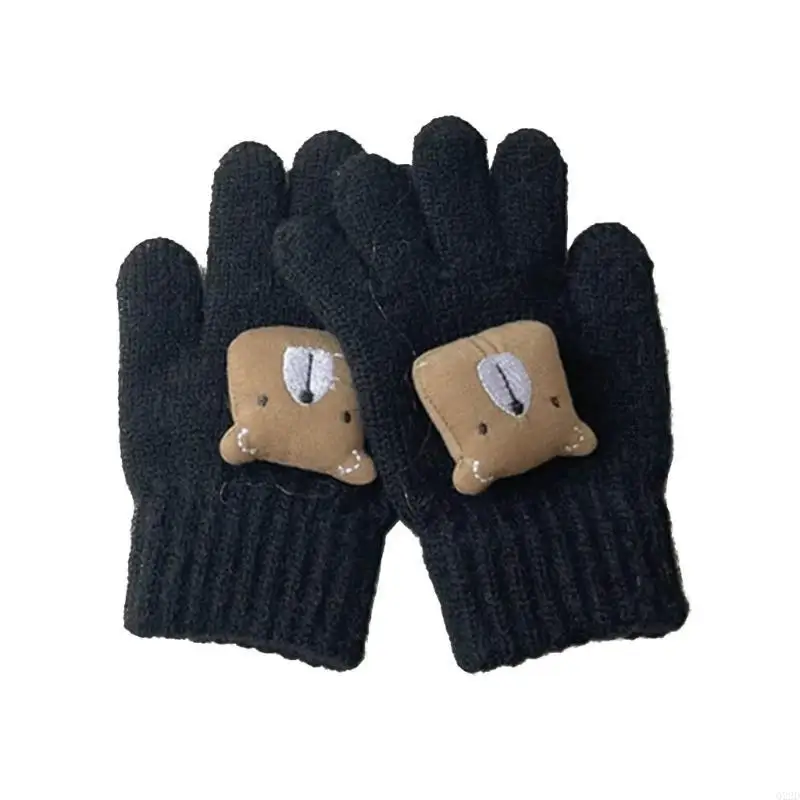 

Q22D Warm Gloves Bear Finger Gloves Knitted Gloves for Winter Outdoor Activities